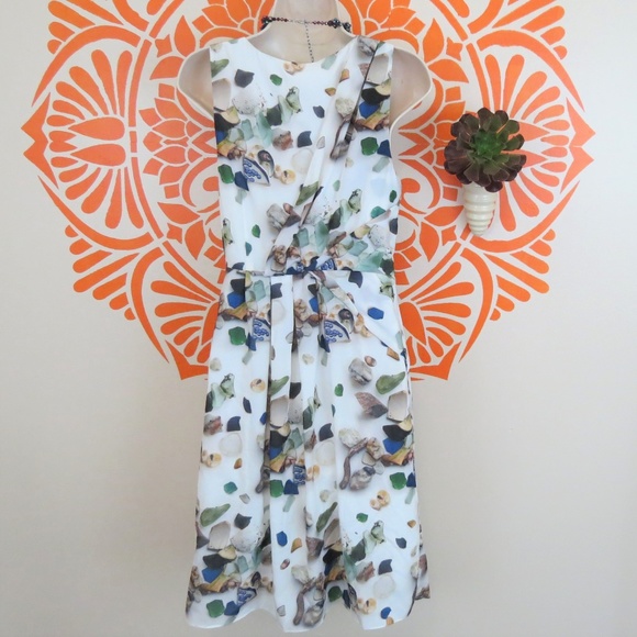 Anthropologie Meadow Rue White Dress w/Gemstones - Picture 2 of 2